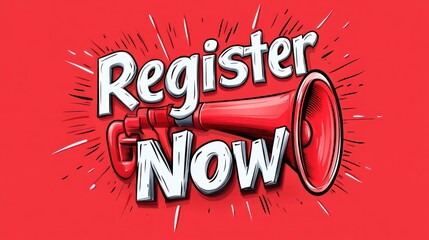 Red Urgent Registration Announcement