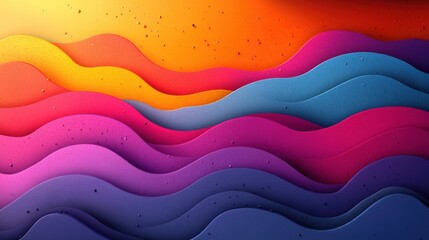 Colorful Wavy Patterns with Gradient Shades of Orange and Purple