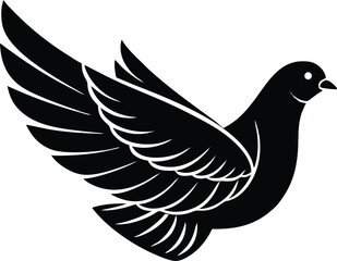 Obraz premium Dove vector icon on white background