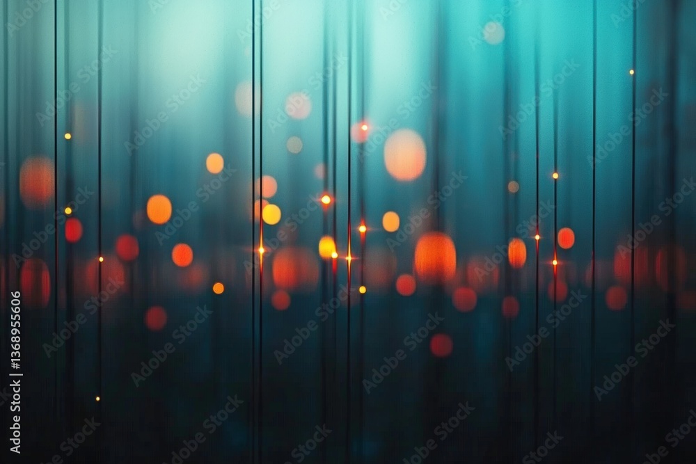 Poster dazzling lights dance in a tranquil atmosphere at twilight, creating an enchanting glow of color and