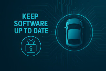 Automotive cybersecurity keeping software updated preventing vulnerabilities ensuring secure connected vehicle environment avoiding hacking threats maintaining reliable digital systems
