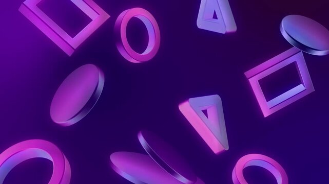 Dynamic seamless gradient background with geometric shapes. Ideal for titles, text, openers, and motion graphics. loop animation
