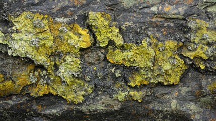 Tree bark covered with moss