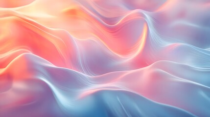 Obraz premium Ethereal waves of color gently intertwine in a dreamy display of light and texture during the twilight hours