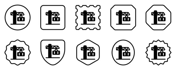 Editable crane tower vector icon. Property, real estate, construction, mortgage, interiors. Part of a big icon set family. Perfect for web and app interfaces, presentations, infographics, etc