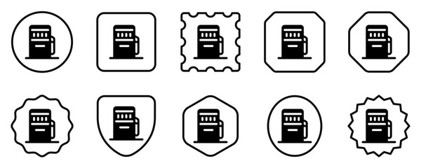 Editable gas station vector icon. Part of a big icon set family. Perfect for web and app interfaces, presentations, infographics, etc