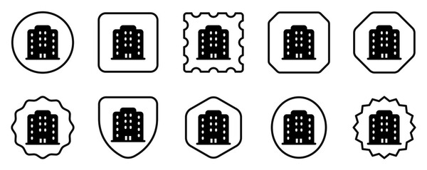 Editable hotel, apartment, office building vector icon. Part of a big icon set family. Perfect for web and app interfaces, presentations, infographics, etc