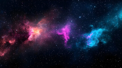 Colorful Nebulae In Deep Space
