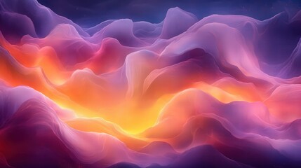 Obraz premium Abstract Colorful Waves of Light in Soft Flowing Patterns