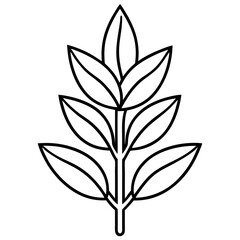 Green leaf and tree vector icon illustration with natural and eco-friendly design