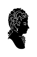 Elegant Silhouette Woman Portrait - Vintage Design