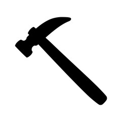 Hammer Silhouette Icon - Vector Graphic
