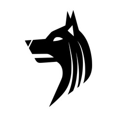 Wolf Head Silhouette Graphic Icon