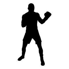 Boxing Silhouette - Action Pose