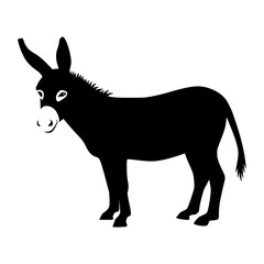 Donkey Silhouette Vector Illustration