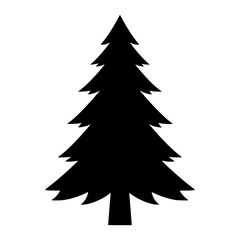 Fototapeta premium Black Pine Tree Silhouette Icon
