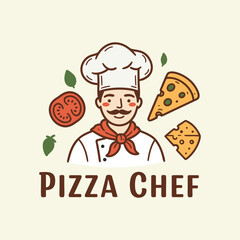 Pizza logo. It appeals to businesses that offer both quality pizzas and fast delivery services. Editable logo template.