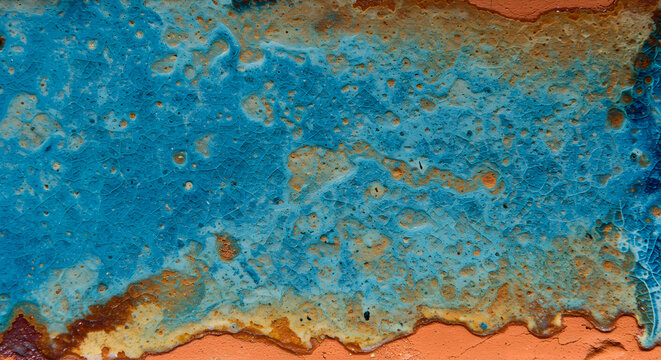 Mediterranean ceramic surface with turquoise glaze and earthy terracotta tones