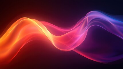 Fototapeta premium Elegant Colorful Waves Flowing Light Abstract Background Design
