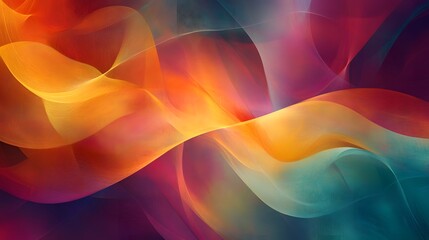 Obraz premium Vibrant swirls of color dance together in an abstract composition, showcasing fluid movement and harmonious energy