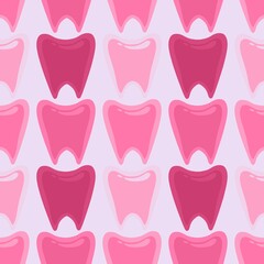 Medicine seamless teeth pattern for wrapping paper and fabrics and linens