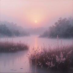 Fototapeta premium FOGGY LANDSCAPE