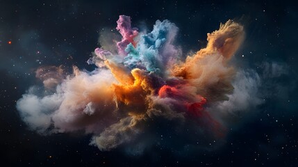 Exploring the vibrant wonders of cosmic dust and gas in the vastness of space during a breathtaking celestial event