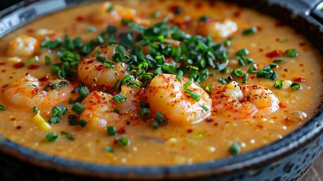National Seafood Bisque Day seafood bisque in a bowl, October 19th