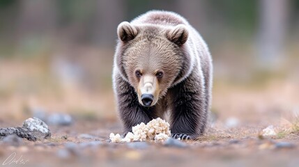 Obraz premium Brown bear foraging