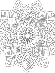 Fototapeta premium PrintFlowers Coloring Pages For Adules