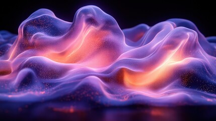 Fototapeta premium Abstract Colorful Texture with Soft Waves and Glowing Highlights