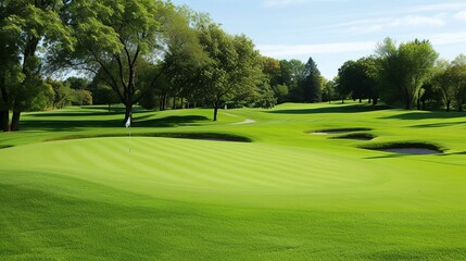 Fototapeta premium Serene Golf Course Landscape