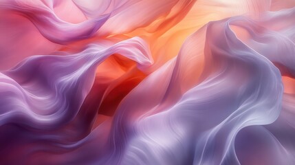 Fototapeta premium Abstract Flowing Fabric in Pink and Purple Shades with Soft Textures