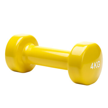 Yellow 4kg dumbbell weight