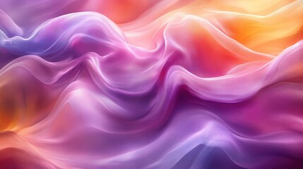Fototapeta premium Colorful Flowing Fabric Waves in Soft Pastel Hues and Gradients