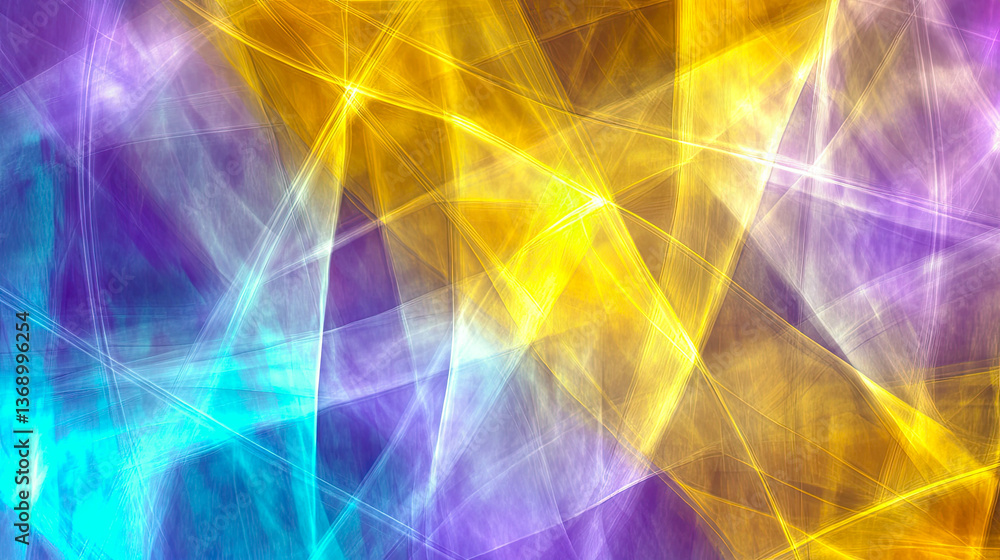 Poster abstract exploration of color and light in a vibrant album cover design showcasing duality