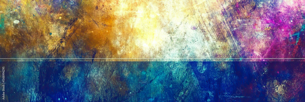 Poster transformative journey through vibrant abstract expression