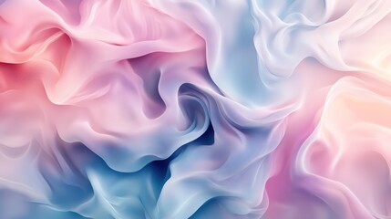 Fototapeta premium Pastel silk fabric swirls, soft texture, light background, design element