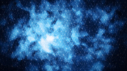 Fototapeta premium Abstract Blue Nebula Space Background