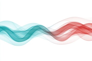 Fototapeta premium A modern-created watercolor abstract border frame in coral and mint, designed for layout use, isolated on a transparent background