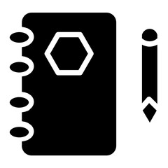 Notebook Writing Pen  Glyph Icon