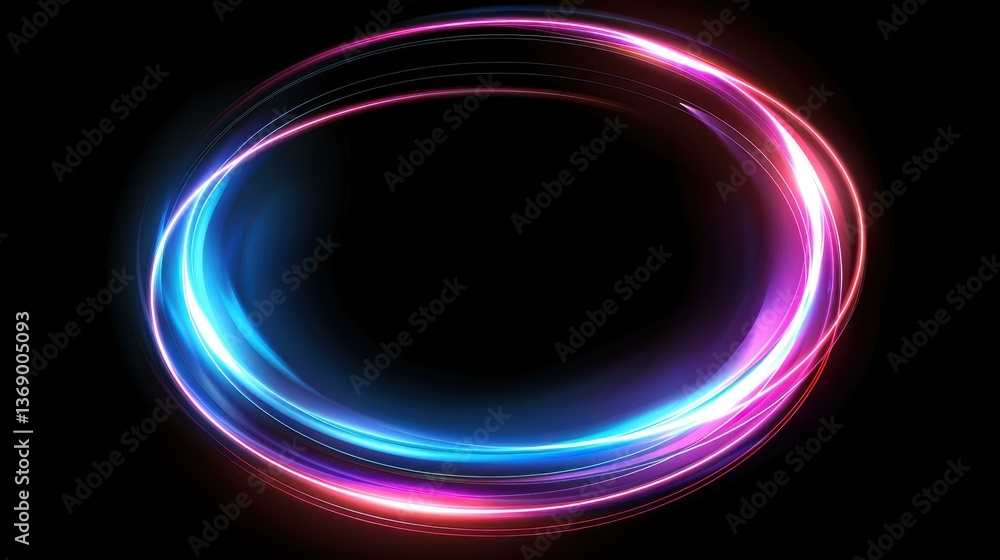 Poster experience modern vector frames featuring neon glowing lines against a dark backdrop. perfect for in