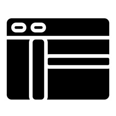 Web Design Layout Glyph Icon