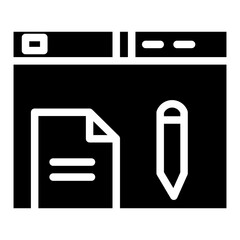 Web Layout Coding Glyph Icon