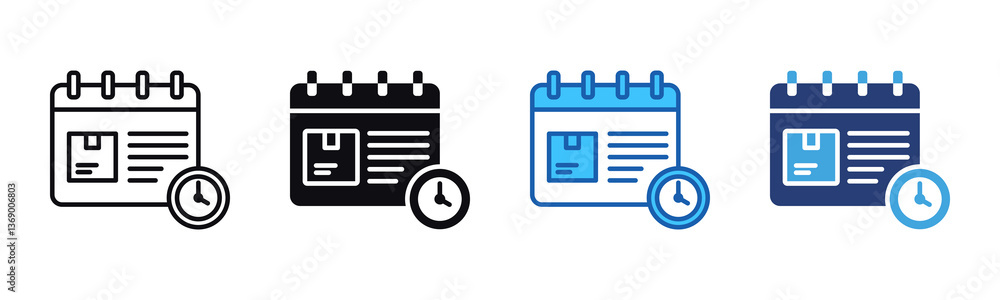Poster Schedule icon sheet multiple style collection