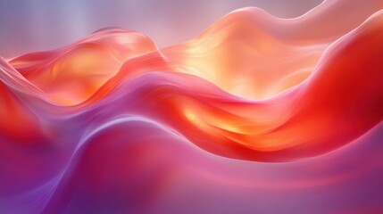 Fototapeta premium Abstract Swirling Waves of Colorful Light in Soft Gradient Tones