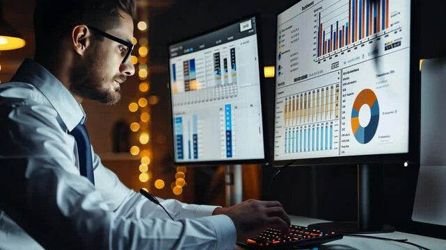 Engineer presenting a risk assessment heat map chart
