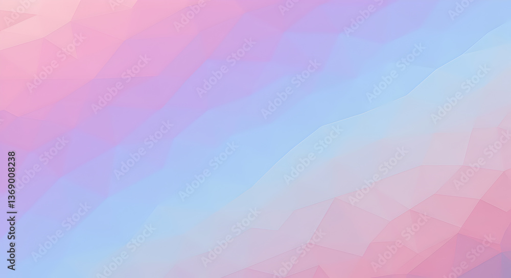 Poster abstract geometric background with soft pastel gradient in polygonal style