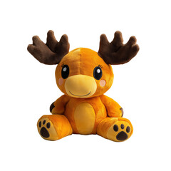 Obraz premium Adorable Orange Moose Plush Toy Sitting