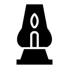 Obraz premium Lantern Lamp Fire Glyph Icon